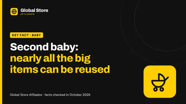 Second baby: nearly all the big items can be reused. Key fact from the guide “second baby what to reuse”.