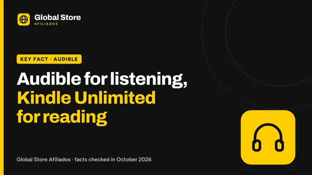Audible for listening, Kindle Unlimited for reading. Key fact from the guide “Audible or Kindle Unlimited”.