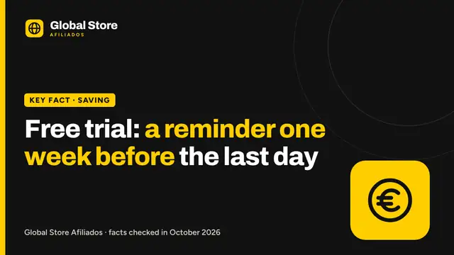 Free trial: a reminder one week before the last day. Key fact from the guide “cancel a free trial”.