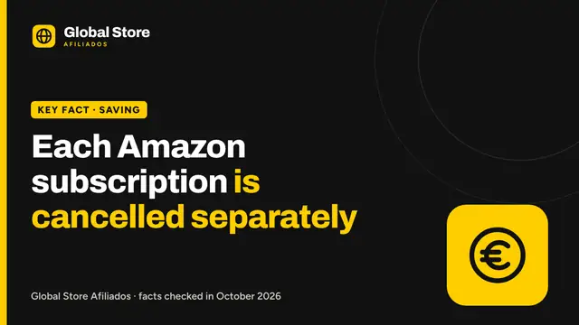 Each Amazon subscription is cancelled separately. Key fact from the guide “see and cancel Amazon subscriptions”.