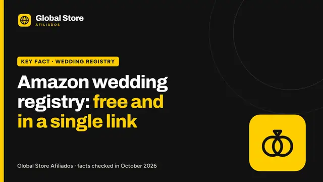 Amazon wedding registry: free and in a single link. Key fact from the guide “Amazon wedding registry”.