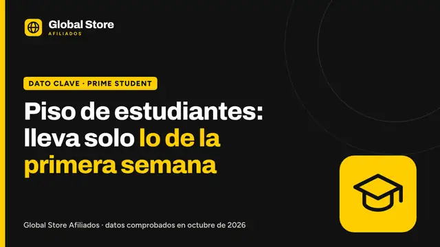 Piso de estudiantes: lleva solo lo de la primera semana. Dato clave de la guía «qué llevar a un piso de estudiantes».