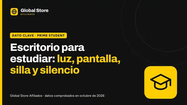 Escritorio para estudiar: luz, pantalla, silla y silencio. Dato clave de la guía «escritorio para estudiar».
