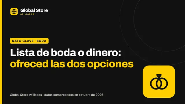 Lista de boda o dinero: ofreced las dos opciones. Dato clave de la guía «lista de boda o dinero».
