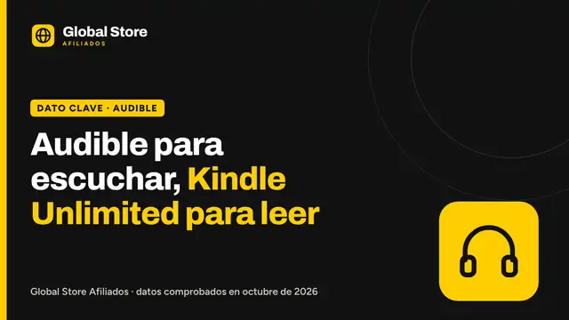 Audible para escuchar, Kindle Unlimited para leer. Dato clave de la guía «Audible o Kindle Unlimited».