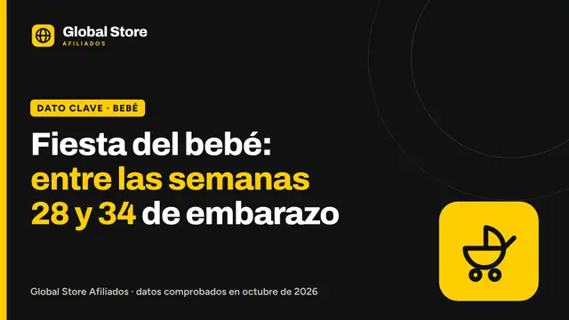 Fiesta del bebé: entre las semanas 28 y 34 de embarazo. Dato clave de la guía «fiesta del bebé».