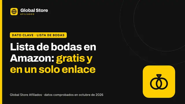 Lista de bodas en Amazon: gratis y en un solo enlace. Dato clave de la guía «lista de bodas Amazon».