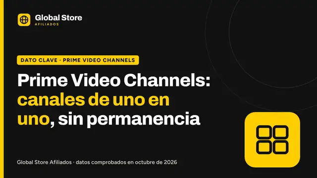 Prime Video Channels: canales de uno en uno, sin permanencia. Dato clave de la guía «Prime Video Channels».